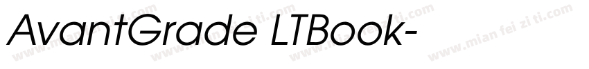 AvantGrade LTBook字体转换